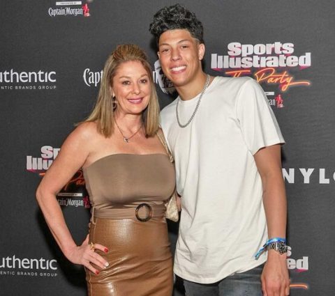 With his mom Randi Martin